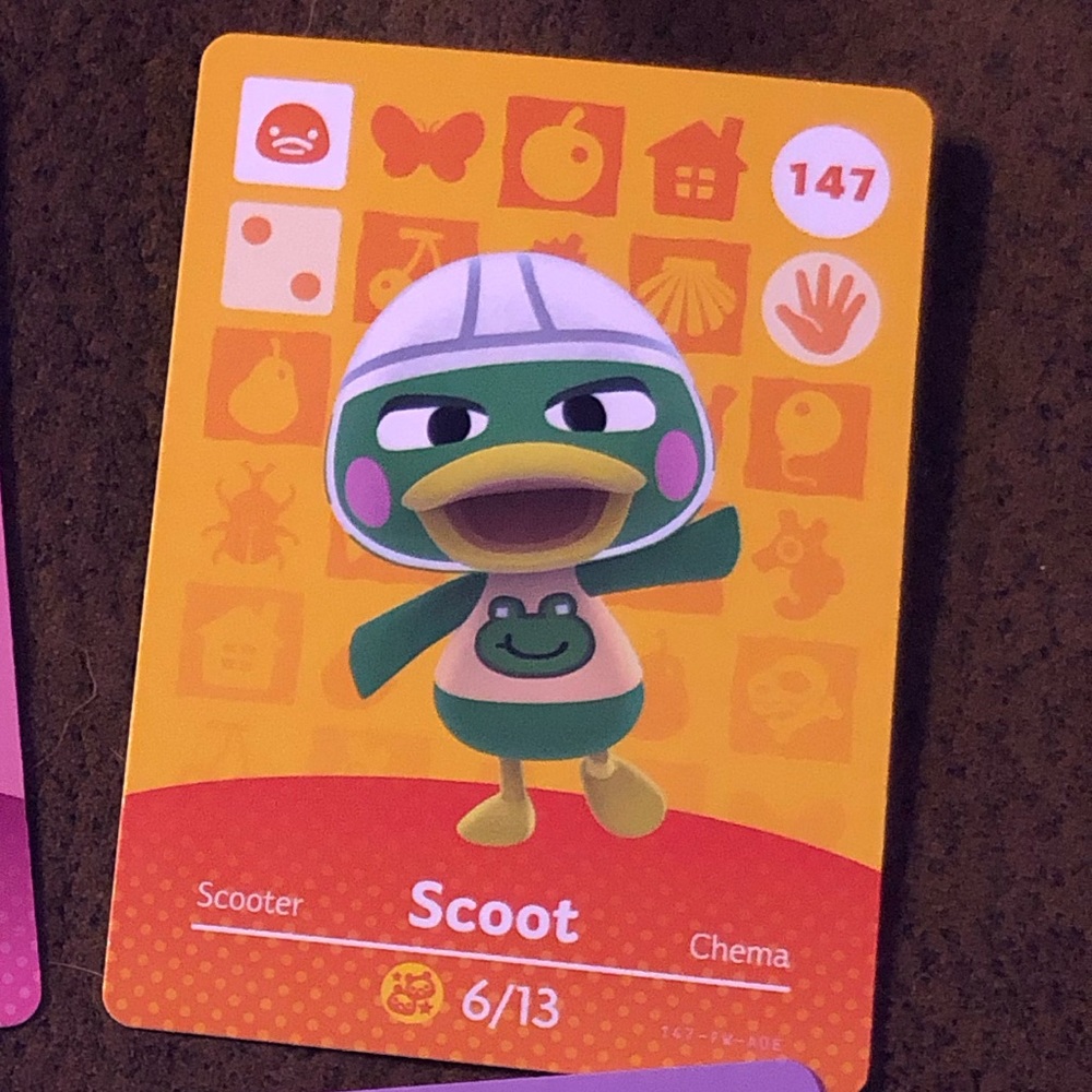 Scoot amiibo card